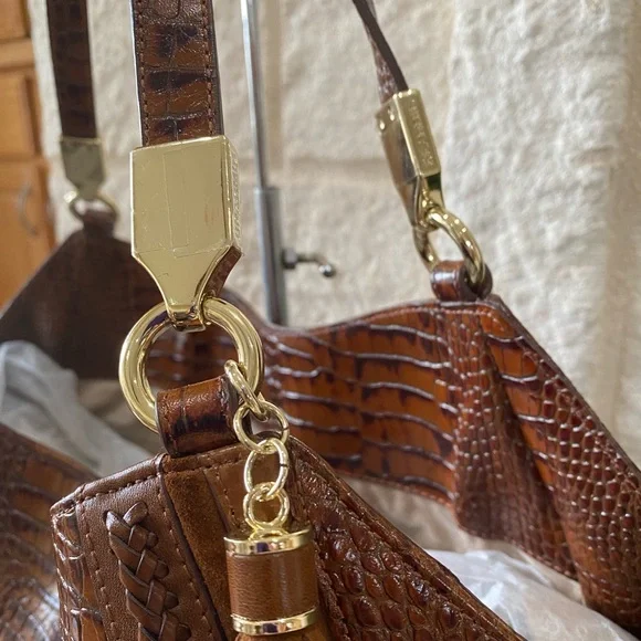 🚫SOLD🚫5⭐️Seller! Brahmin TOFFEE ROCKDALE THELMA X-L Shoulder Bag/Tote - Picture 7 of 16
